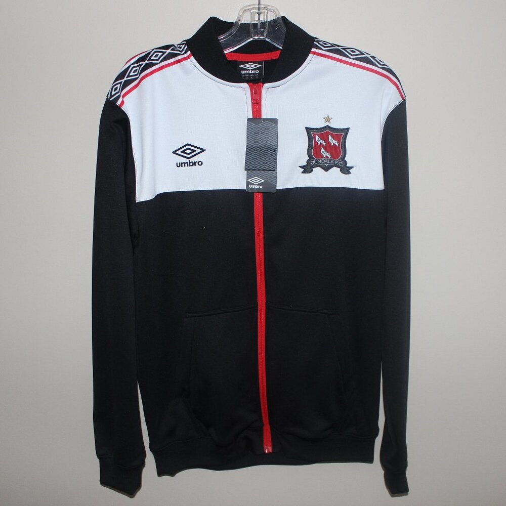 3/$188❤️Umbro Dundalk FC 2022-23 home walkout jacket track top Ireland Lilywhite